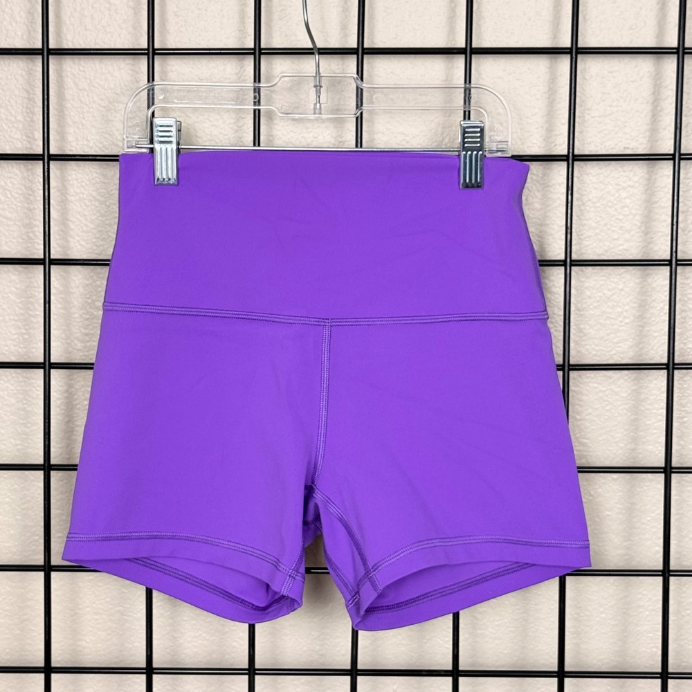 Lululemon Align High-Rise Short 4" Womens 6 Atomic Purple Nulu Yoga Biker Shorts